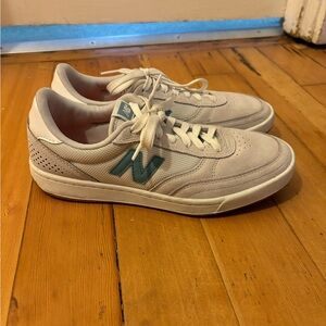 New Balance Beige Sneakers with Teal 'N' Accent